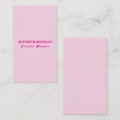 Minimalist pink trendy personalized customize name エンクロージャーカード (正面/裏面)