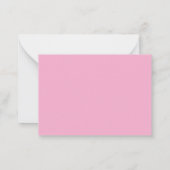 Minimalist Pink Two Border Monogram Couple ノートカード (裏面)