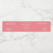 Minimalist Pink Waterproof Cosmetics Jar Label ペットボトルラベル (シングルラベル)