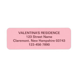 Minimalist Pink Wedding Return Address Label ラベル