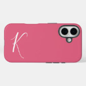 Minimalist Pink with Initial  Case-Mate iPhoneケース (裏面 (横))