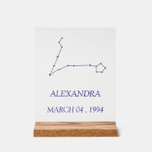 Minimalist Pisces Constellation Acrylic Sign - Per アクリルサイン (正面)