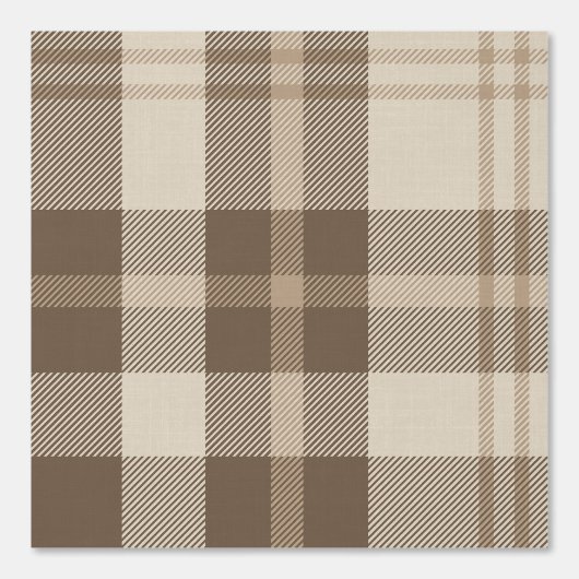 Minimalist Plaid in Cream and Taupe 壁紙 (正面)