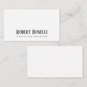 Minimalist Plain Black & White Modern Plain エンクロージャーカード (正面/裏面)