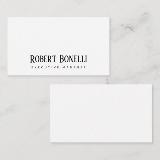 Minimalist Plain Black & White Modern Plain エンクロージャーカード (正面/裏面)