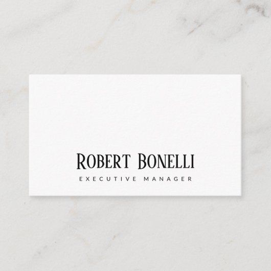 Minimalist Plain Black & White Modern Plain エンクロージャーカード (正面)