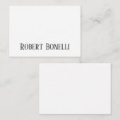 Minimalist Plain Black & White Modern Plain エンクロージャーカード (正面/裏面)