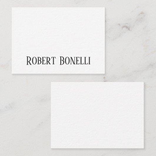 Minimalist Plain Black & White Modern Plain エンクロージャーカード (正面/裏面)