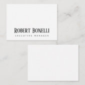 Minimalist Plain Black & White Modern Plain ノートカード (正面/裏面)