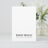 Minimalist Plain Black & White Modern Plain 出欠カード (スタンド正面)