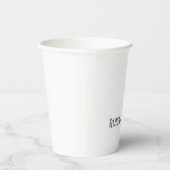 Minimalist Plain Black & White Modern Plain 紙コップ (右)