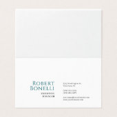 Minimalist Plain Blue & White Modern 名刺 (外部フラット)