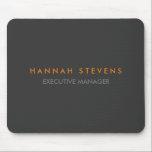 Minimalist Plain Grey Professional Modern マウスパッド<br><div class="desc">This template can be customized to meet all professional occupations.</div>