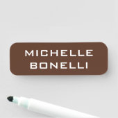 Minimalist Plain Modern Brown 名札 (インサイチュ)