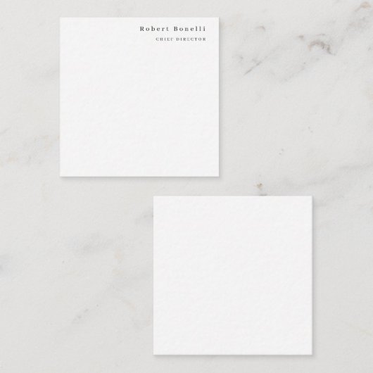 Minimalist Plain White Modern  ノートカード (正面/裏面)