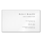 Minimalist Plain White Modern  マグネット名刺 (正面)