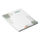 Minimalist plant paper notebook ノートパッド (アングル)