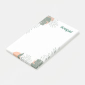 Minimalist plant paper notebook ポストイット (アングル)