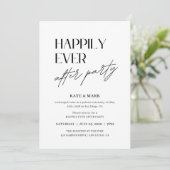 Minimalist Post Elopement Reception Party 招待状 (スタンド正面)