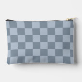 Minimalist Powder Blue Checkerboard Pattern アクセサリーポーチ (裏面)