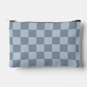 Minimalist Powder Blue Checkerboard Pattern アクセサリーポーチ (正面)