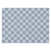 Minimalist Powder Blue Checkerboard Pattern テーブルクロス (正面(横))