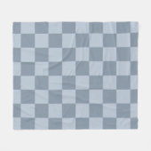 Minimalist Powder Blue Checkerboard Pattern フリースブランケット (正面(横))