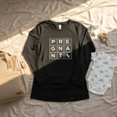 Minimalist Pregnant Geometric Squares | 妊娠報告 トライブレンドTシャツ