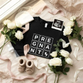 Minimalist Pregnant Geometric Squares | Announce トライブレンドＴシャツ