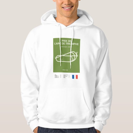 Minimalist Prix De L'Arc De Triomphe Racing Hoodie パーカ (正面)