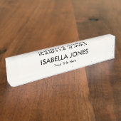 Minimalist Professional Acrylic | Desk Name Plate デスクネームプレート (側面)