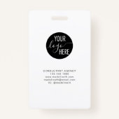 Minimalist Professional Back Logo Company ID Badge バッジ (裏面)