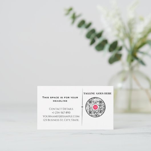 ​Minimalist Professional Business Card with QR Cod 名刺 (スタンド正面)
