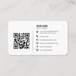 Minimalist Professional Company Logo QR Code 名刺