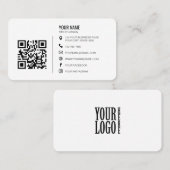 Minimalist Professional Company Logo QR Code 名刺 (正面/裏面)