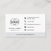 Minimalist Professional Company Logo QR Code 名刺 (正面)