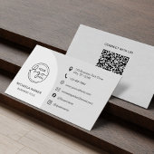 Minimalist Professional Custom Logo Icons QR Code 名刺