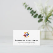 Minimalist Professional Electrician Business Card 名刺 (スタンド正面)