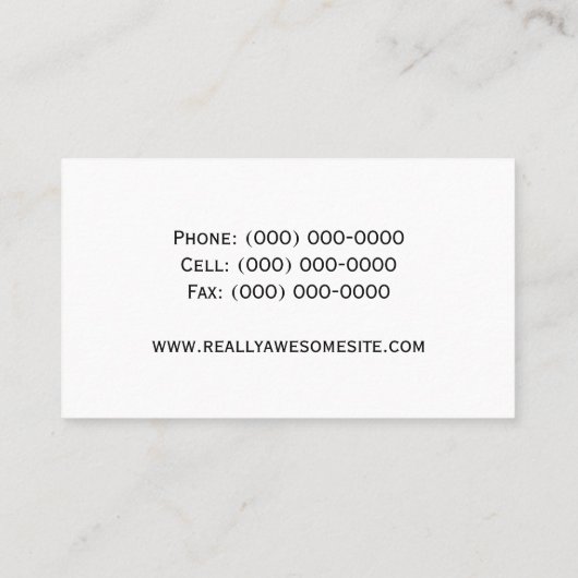 Minimalist Professional Electrician Business Card 名刺 (裏面)