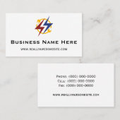 Minimalist Professional Electrician Business Card 名刺 (正面/裏面)