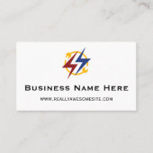 Minimalist Professional Electrician Business Card 名刺 (正面)