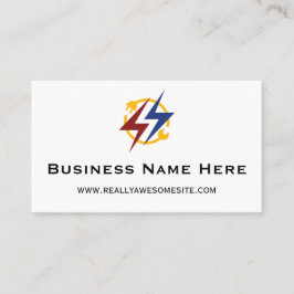 Minimalist Professional Electrician Business Card 名刺