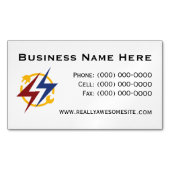 Minimalist Professional Electrician Magnet マグネット名刺 (正面)