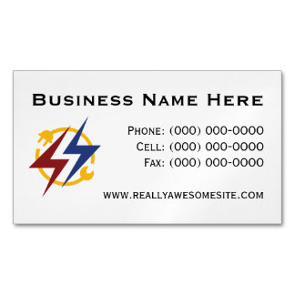 Minimalist Professional Electrician Magnet マグネット名刺