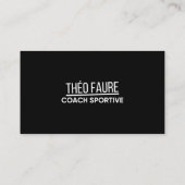 Minimalist Professional Fitness Coach Business Car 名刺 (裏面)