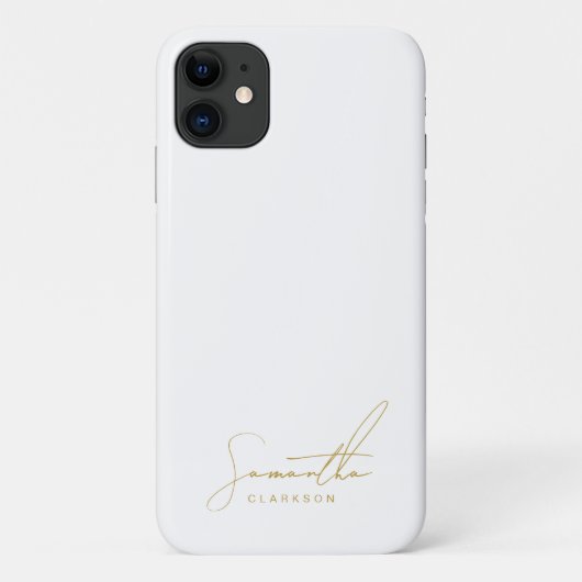 Minimalist Professional Gold Handwritten Script Case-Mate iPhoneケース (裏面)