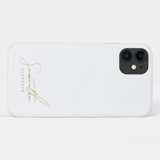 Minimalist Professional Gold Handwritten Script Case-Mate iPhoneケース (裏面(横))
