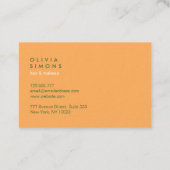 Minimalist Professional Green Business Cards 名刺 (裏面)
