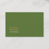 Minimalist Professional Green Business Cards 名刺 (正面)