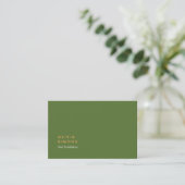 Minimalist Professional Green Business Cards 名刺 (スタンド正面)